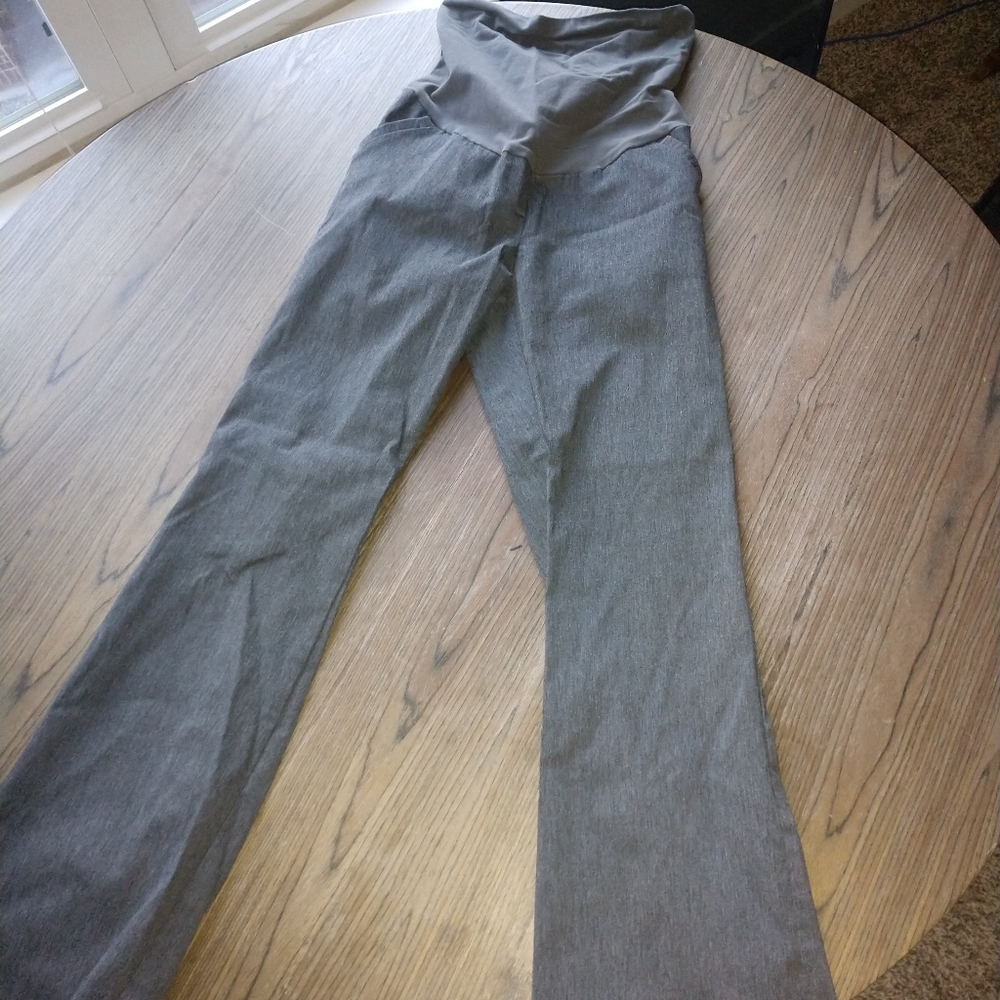 Gray maternity slacks